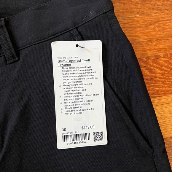 Lululemon Slim-Tapered Twill Trouser - Picture 3 of 4